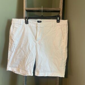 J.Crew White Bermuda Shorts